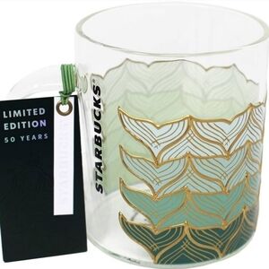 🆕️ Starbucks 50th Anniversary Glass Sirens Tail Mug, 12oz